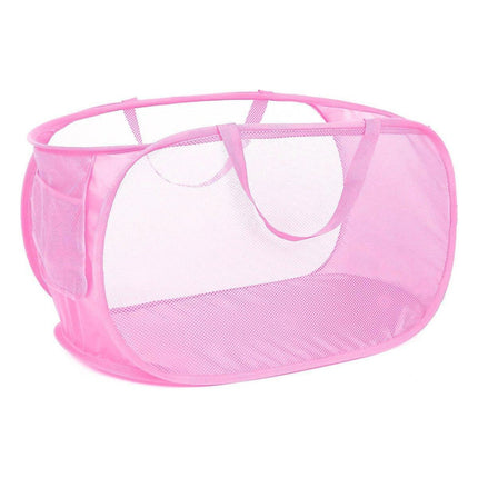 Large Folding Laundry Basket Collapsible Storage Organizer Dirty Clothes Hamper - Green.