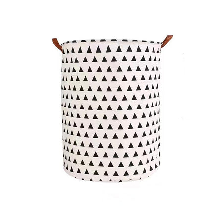Foldable Laundry Basket Dirty Clothes Hamper Toy Storage Organizer Storage Bin - Black And White Chess.