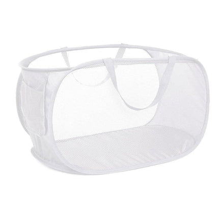 Large Folding Laundry Basket Collapsible Storage Organizer Dirty Clothes Hamper - Pink.