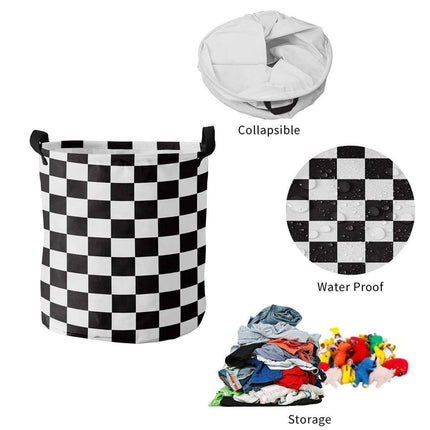 Foldable Laundry Basket Dirty Clothes Hamper Toy Storage Organizer Storage Bin - English Letters.