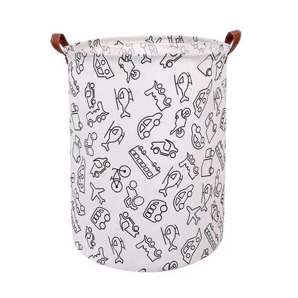 Foldable Laundry Basket Dirty Clothes Hamper Toy Storage Organizer Storage Bin - English Letters.