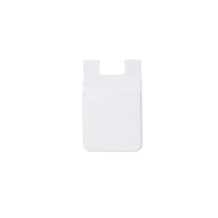 Silicone Phone Card Holder Double Layer Adhesive Wallet with 3M Backing - Purple.