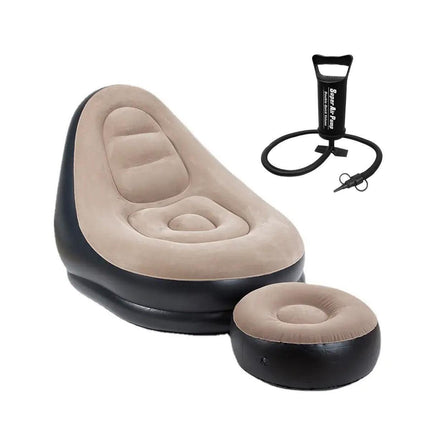 3pcs Inflatable Air Chair Seat Lazy Sofa Lounge Blow Up Ottoman Outdoor Couch.