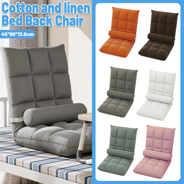 Floor Lounge Sofa Bed Chair with Lumbar Pillow Folding Adjustable Cushion - Pink.