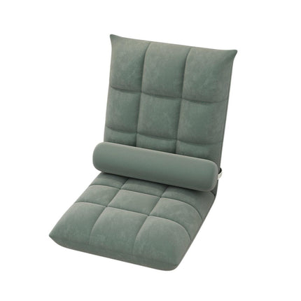 Floor Lounge Sofa Bed Chair with Lumbar Pillow Folding Adjustable Cushion - Pink.