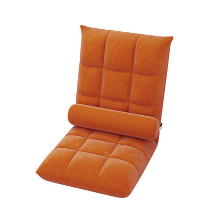Floor Lounge Sofa Bed Chair with Lumbar Pillow Folding Adjustable Cushion - Pink.
