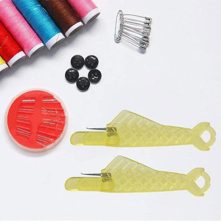 5PCS Plastic Needle Threader Tool for Sewing Machine Quick Lead Garment Sewing - Pink.