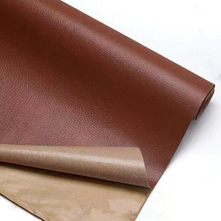2X Self Adhesive Leather Repair Patches Kit for Sofa Couch Auto Interior Use - Khaki.