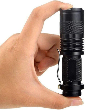 5/10x Mini Q5 LED Flashlight Torch Adjustable Focus Zoom Light Lamp 1200LM - 5PCS.