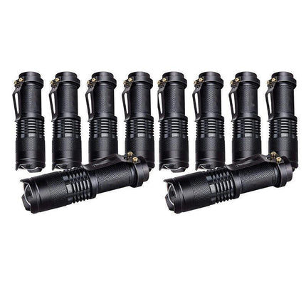 5/10x Mini Q5 LED Flashlight Torch Adjustable Focus Zoom Light Lamp 1200LM - 5PCS.