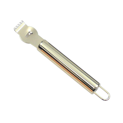 Lemon Zester Grater Knife Tool Stainless Steel with Channel Garnish Citrus Lime - Rose Gold.