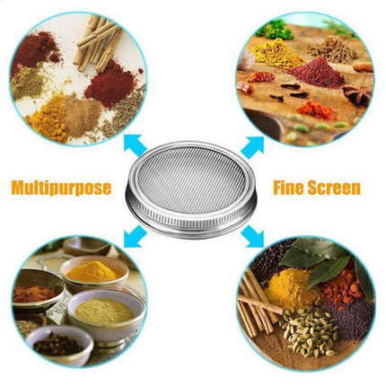 Seed Sprouting Lids Tools Strainer Screen Kits For Wide Mouth Mason Canning Jar - 1SET.