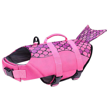 Pet Life Jacket Dog Swim Vest Outdoor Water Gear for Summer Swimming Activities - Pink XL.