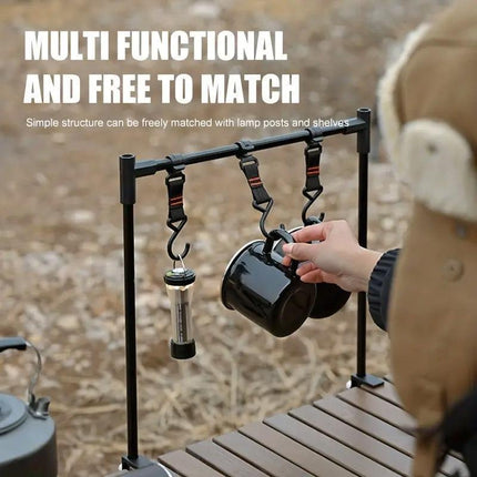 Outdoor Camping Hanging Rack Desktop Shelf Table Side Storage Camping Organizer.