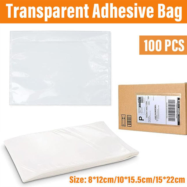 Plastic Bags 100PCS Transparent Zip Lock Clear Resealable Storage Packaging - 8x12cm.