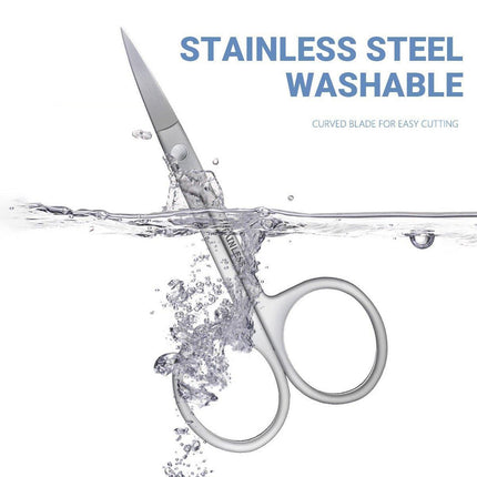 Eyebrow Trimming Scissors Eyelash Nose Hair Cutter Manicure Tweezers.