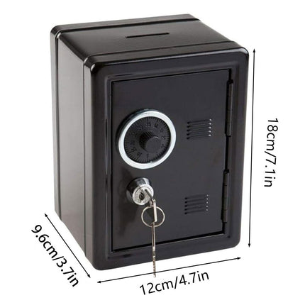 Piggy Bank Safe Cash Register Box Small Household Money Storage Safe.