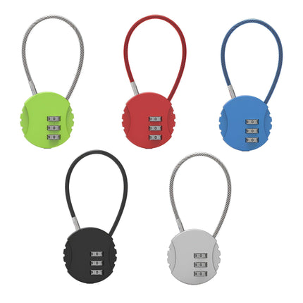 Combination Lock Padlock Locker 3 Digit Security Bike Suitcase Luggage Bag - Red.