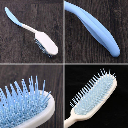 Extra Long Handle Comb Teeth and Brush for Elderly Easy Grip Hair Care Tool.