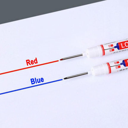6Pcs Long Head Deep Hole Long Nosed Marker Multifunction Marker Deep Drill Hol.