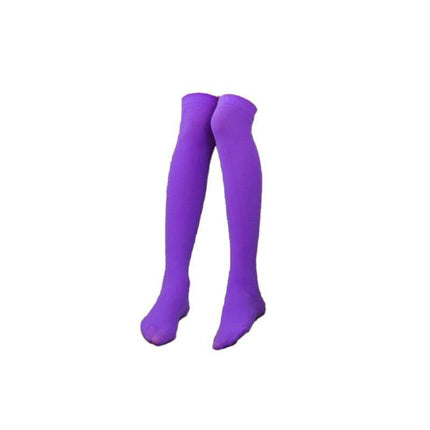 Womens Girls Long Socks Over Knee Thigh High Stockings Hosiery Tights Pantyhose - Pink.