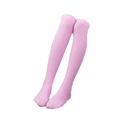Womens Girls Long Socks Over Knee Thigh High Stockings Hosiery Tights Pantyhose - White.