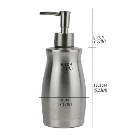 304 Household Stainless Steel Liquid Soap Lotion Shampoo Dispenser Bottle 400ML.