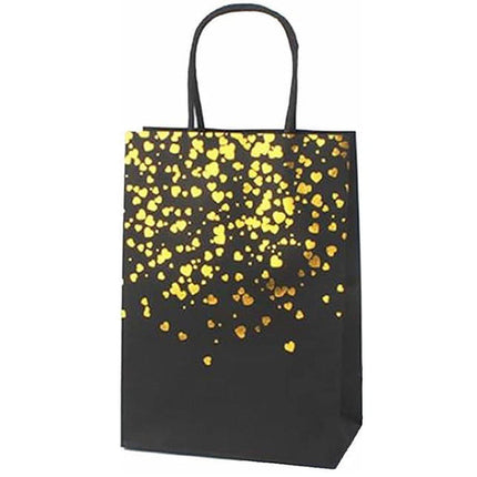 30PCS Kraft Paper Gift Bags Small Love Candy Bags Gold Foil Wedding Party Favors - Black-Gold Foil.