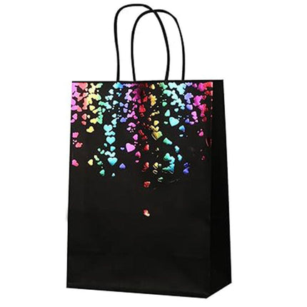 30PCS Kraft Paper Gift Bags Small Love Candy Bags Gold Foil Wedding Party Favors - Black-Gold Foil.