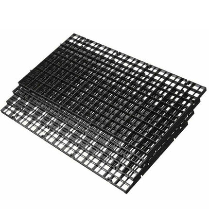 8Pcs Plastic Fish Grid Divider Durable  Holder Fish Tank Tray Egg Crate Aquarium - White.