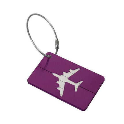 Luggage Tag Aluminum Travel Baggage Suitcase Identity Address Name Label Cards - Red.
