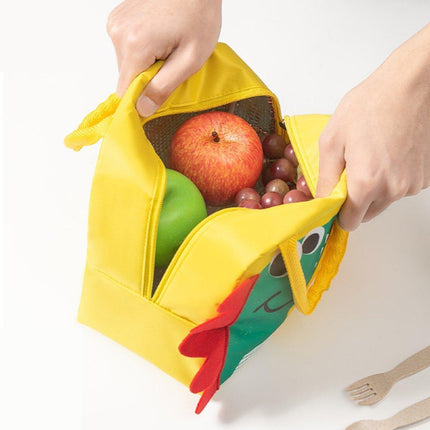 3D Bento Lunch Bag Cartoon Handbag Insulated Food Box Bag for Students LunchTote - Pink Panda.