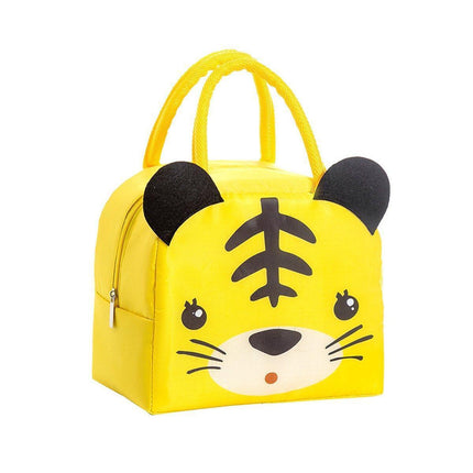 3D Bento Lunch Bag Cartoon Handbag Insulated Food Box Bag for Students LunchTote - Pink Panda.