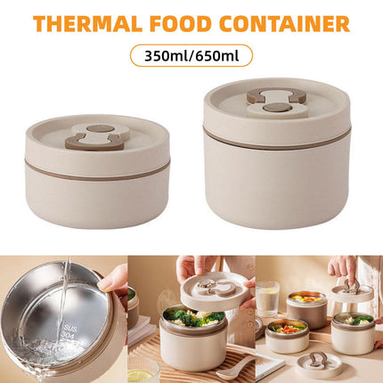 Lunch Box Food Container Thermal Warmer Hot Student Bento Insulated Soup Cup - 350ml.