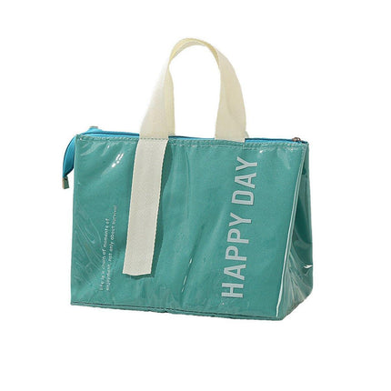 Large Capacity Lunch Bag Outdoor Picnic Aluminum Foil Portable Thermal Bag - Navy.