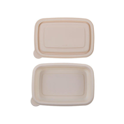 50pcs Eco Friendly Corn Starch Lunch Box Degradable Takeout Bento Container - 750ml.