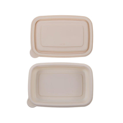 50pcs Eco Friendly Corn Starch Lunch Box Degradable Takeout Bento Container - 750ml.