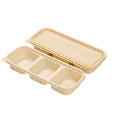 Biodegradable Corn Starch Meal Prep Containers Lids Durable Multi Compartment - A3.