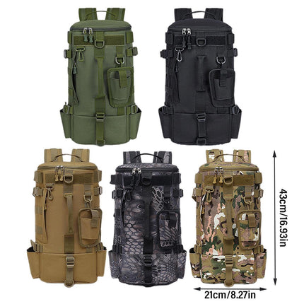 Waterproof Fishing Tackle Bag Large Capacity Multi Functional Shoulder Storage - Black.