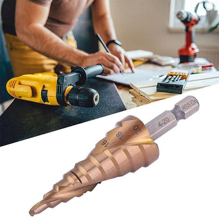 Hss M35 Cobalt Steel Step Cone Drill Bit Hole Saw Cutter 4-12/20/32Mm 5-21/27Mm - M35 Co 4-12mm.