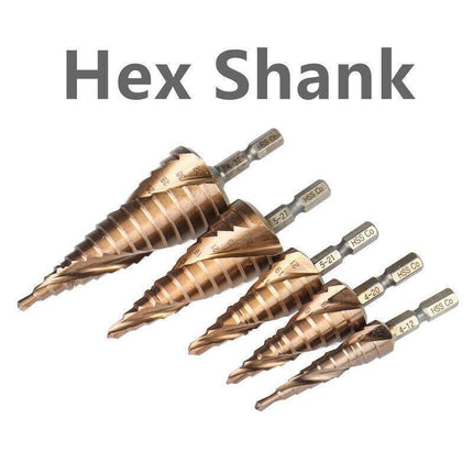Hss M35 Cobalt Steel Step Cone Drill Bit Hole Saw Cutter 4-12/20/32Mm 5-21/27Mm - M35 Co 4-12mm.