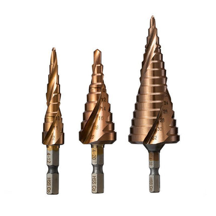 Hss M35 Cobalt Steel Step Cone Drill Bit Hole Saw Cutter 4-12/20/32Mm 5-21/27Mm - M35 Co 4-12mm.