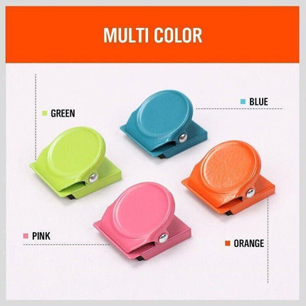 16 Magnetic Clips Fridge Strong Magnet Metal Clamp Note Photo Hanger Holder Hook.