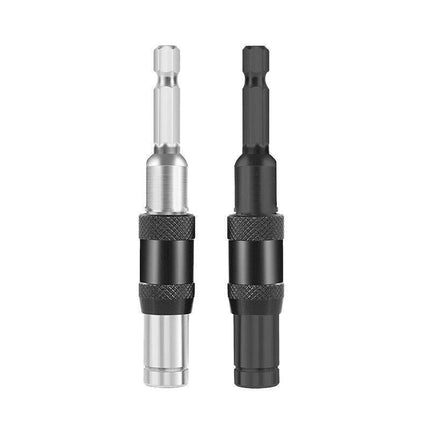 Pivoting Screwdriver Bit Holder Swivel Drill Adapter Tool for Impact Driver - Silver.