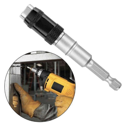 Pivoting Screwdriver Bit Holder Swivel Drill Adapter Tool for Impact Driver - Silver.