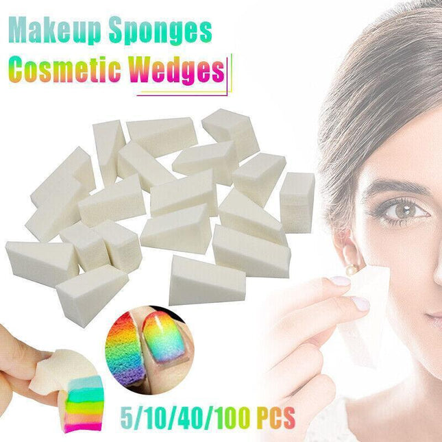 5/10 Makeup Sponge Cosmetic Wedges Nail Art Blend Foundation Contour Facial Puff - 5PCS.