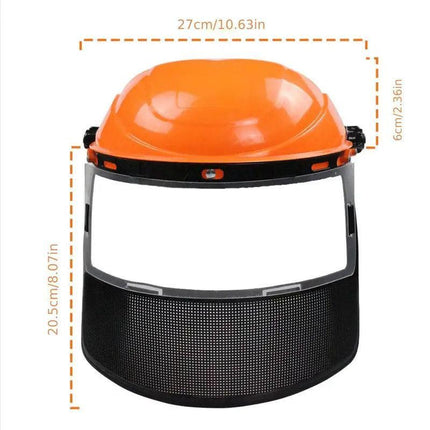 Garden Face Shield Headgear for Mowing and Outdoor Protective Use - Yellow.