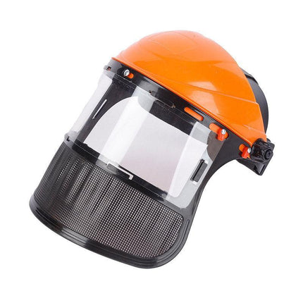 Garden Face Shield Headgear for Mowing and Outdoor Protective Use - Yellow.