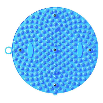 37/55cm Soft Silicone Circular Foot Mat with Textured Surface - Purple-55cm.