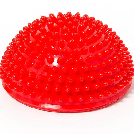 Spiky Massage Ball PVC Half Round Yoga Exercise Foot Hand Cushion - Orange.